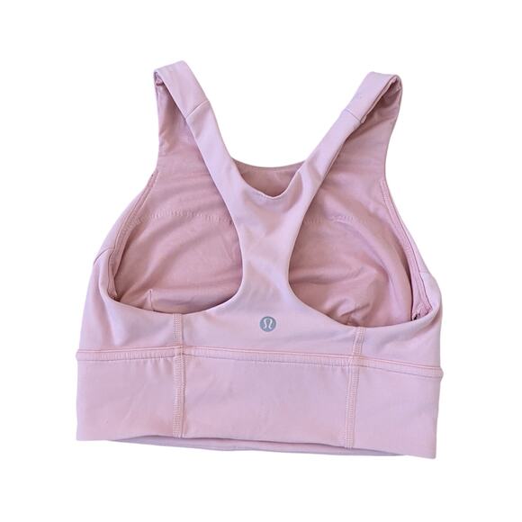 Lululemon Wunder Train Longline Sports Bra 4 Dew Pink Yoga Pilates Athleisure - Picture 4 of 9